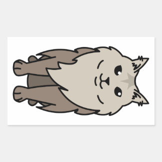 Maine Coon Cat Cartoon Rechthoekige Sticker