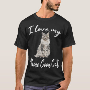 Maine Coon Cat Cats kitten Maine Coon cat motief T-shirt