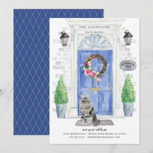 Maine Coon Cat Door Bewegende Aankondiging