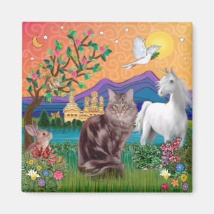 Maine Coon Cat - Fantasy Land Magneet