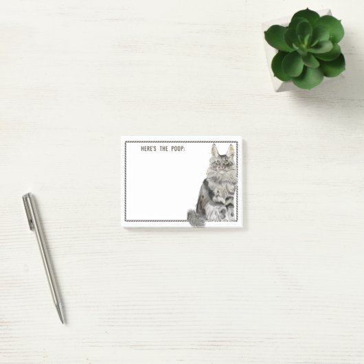Maine Coon Cat | Funny Editable Text Post-it® Notes (Kantoor)