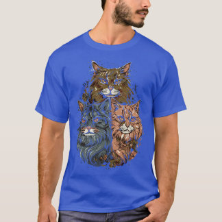 Maine Coon Cat Gang Ontketend T-shirt