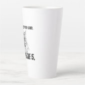 Maine Coon Cat grappig zwart-wit gepersonaliseerd Latte Mok (Voorkant)