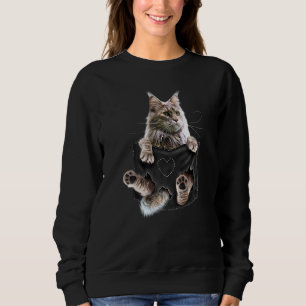 Maine Coon Cat in Pocket Trui