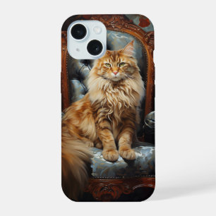 Maine Coon cat iPhone 15 Hoesje