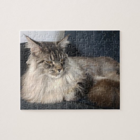 Maine Coon Cat Jigzaag Puzzle Legpuzzel (Horizontaal)