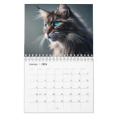 Maine Coon Cat Kalender Digitale AI Verf (Jan 2026)