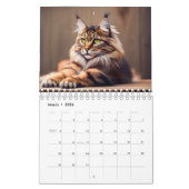Maine Coon Cat Kalender Digitale AI Verf (Mar 2026)