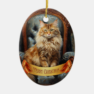 Maine Coon cat Keramisch Ornament