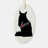 Maine Coon Cat Keramisch Ornament (Rechts)