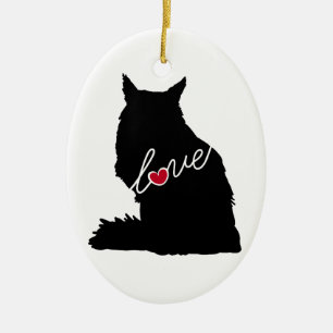 Maine Coon Cat Keramisch Ornament