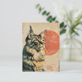 Maine Coon Cat  Kunst Briefkaart (Staand voorkant)
