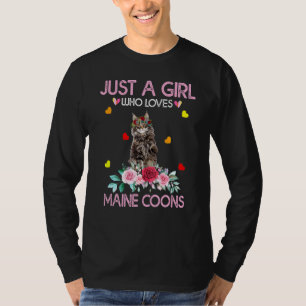 Maine Coon Cat Lover is gewoon een meisje dat van  T-shirt