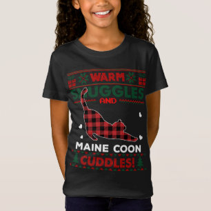 Maine Coon Cat Lover Leuke Kat Xmas Lelijke Kerstm T-shirt