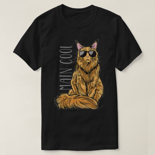 Maine Coon Cat Main Cool T-shirt (Design voorkant)