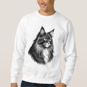 Maine Coon Cat Men's Sweatshirt (Devant)
