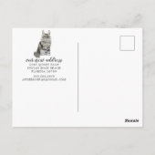 Maine Coon Cat Moving Announcement Briefkaart (Achterkant)