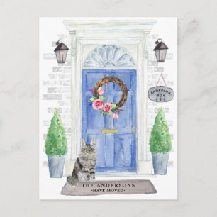 Maine Coon Cat Moving Announcement Briefkaart