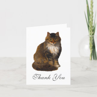 Maine Coon Cat Painted Portret Art Hartelijk dank Bedankkaart