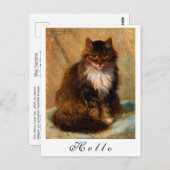  Maine Coon Cat Painted Portret Briefkaart (Voorkant / Achterkant)
