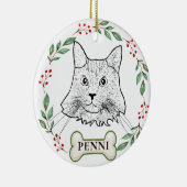 Maine Coon Cat Personalized Keramisch Ornament (Rechts)