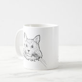 Maine Coon Cat Personalized Koffiemok (Voorkant links)