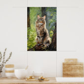 Maine Coon cat Poster (Keuken)
