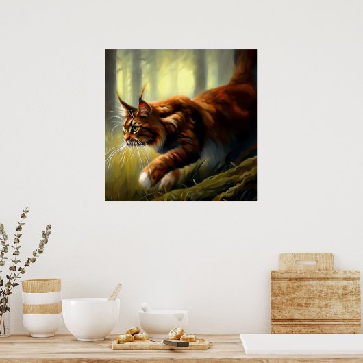Maine Coon Cat Poster (Keuken)