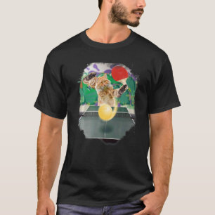 Maine Coon Cat Pplay Tennis Ping Pong Prem T-shirt