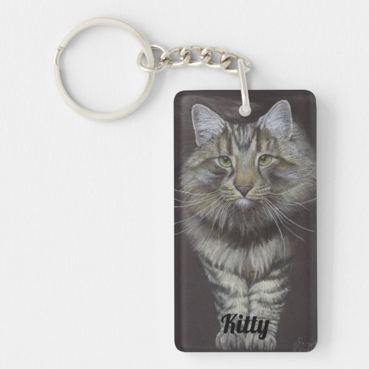 Maine Coon Cat Sleutelhanger (Voorkant)