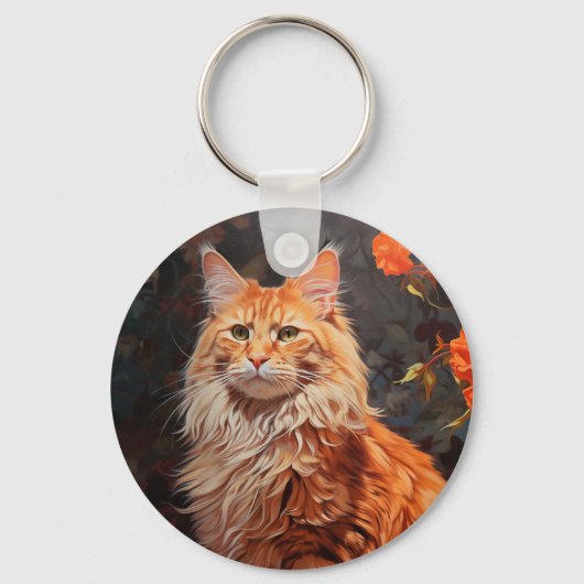 Maine Coon cat Sleutelhanger (Voorkant)