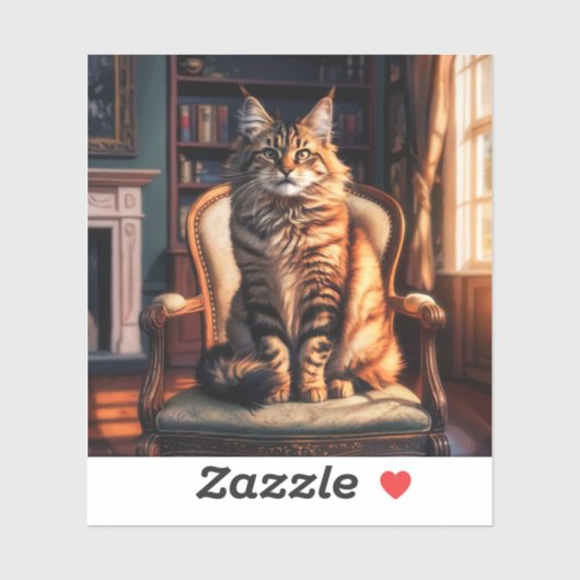 Maine Coon Cat Sticker (Vel)