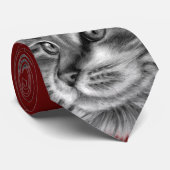 Maine Coon Cat Stropdas (Opgerold)