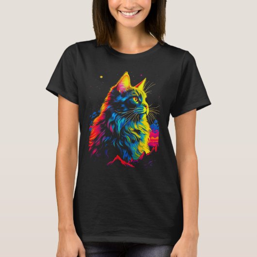 Maine Coon Cat T-shirt (Voorkant)