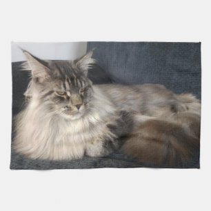 Maine Coon Cat Tea Towel Theedoek