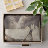 Maine Coon Cat Waterverf Tissuepapier (Geschenk)