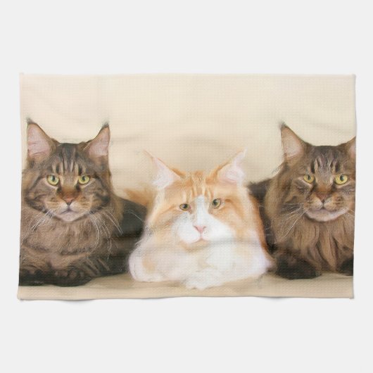 Maine Coon Cats Theedoek (Horizontaal)