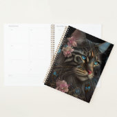 Maine Coon chat avec papillon et fleurs IA art (Devant avec enveloppe)