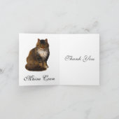 Maine Coon Chat Peint Portrait Art Merci (Intérieur)