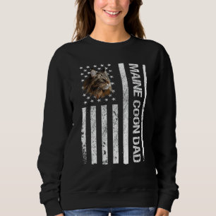 Maine Coon Dad Amerikaanse Vlag Funny Maine Coon Trui