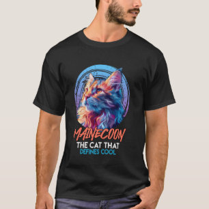 MAINE COON DE KAT DIE COOL DEFINIEERT Vintage Kat  T-shirt