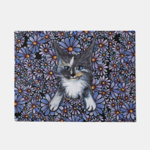 Maine Coon Dilute Calico Cat Paars Daisy Deurmat
