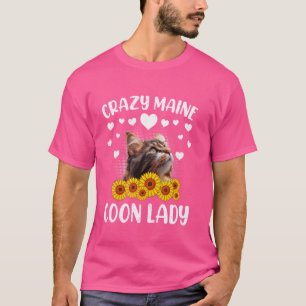 Maine Coon Eigenaar CRAZY MAINE COON LADY Cat Momm T-shirt