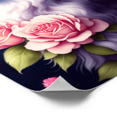  Maine Coon & Flowers Portret Poster (Hoek)