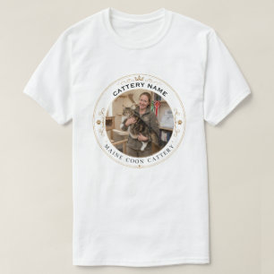 Maine Coon Fokkerij T-Shirt met Eigen Foto
