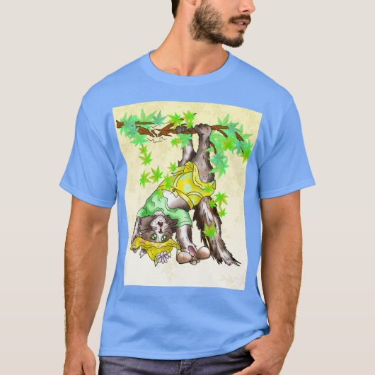 maine coon in summer t-shirt (Voorkant)