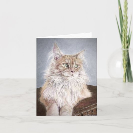 Maine Coon kaart voor katten (Voorkant)