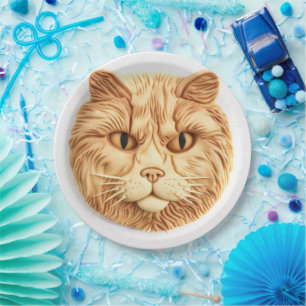 Maine Coon Kat 3D Geïnspireerd Papieren Bordje