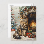 Maine Coon Kat Kerst  Briefkaart (Voorkant / Achterkant)