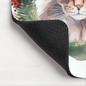 Maine Coon Kat Kerstkrans Feestelijke Kitten Muismat (Hoek)